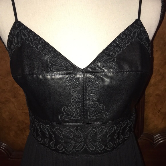 Bailey 44 Sleeveless Dress w/Faux Leather Embellishment - Picture 2 of 12